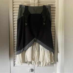 🗝️ Heavy Red Couture Noir vintage chiffon pencil skirt size Medium 🗝️